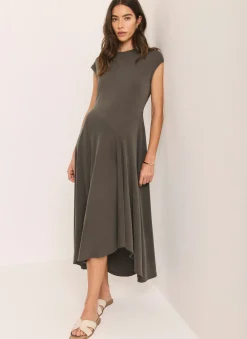 Discount Jersey Asymmetric Midi Dress Midi Dresses