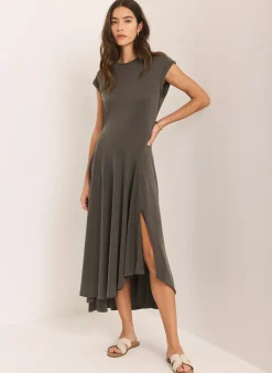Discount Jersey Asymmetric Midi Dress Midi Dresses