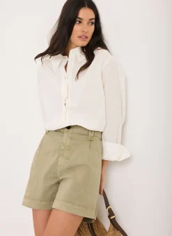 Clearance Pleated Chino Utility Shorts Shorts|Trousers