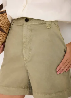 Clearance Pleated Chino Utility Shorts Shorts|Trousers