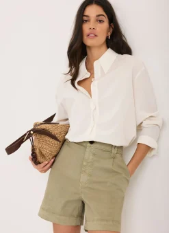 Clearance Pleated Chino Utility Shorts Shorts|Trousers