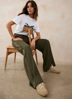 Discount Side Stripe Wide Trousers Wide Leg Trousers|Trousers