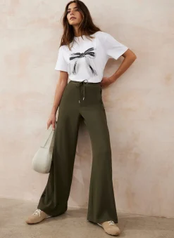 Discount Side Stripe Wide Trousers Wide Leg Trousers|Trousers