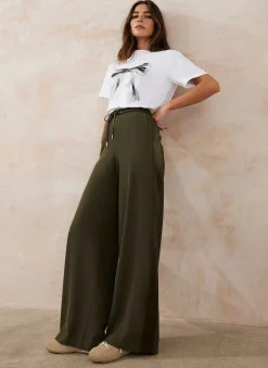Discount Side Stripe Wide Trousers Wide Leg Trousers|Trousers