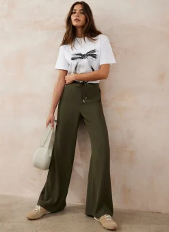 Discount Side Stripe Wide Trousers Wide Leg Trousers|Trousers