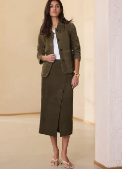 Online Suede Midi Skirt Midi Skirts|Skirts