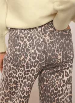 Sale Leopard Print Barrel Leg Jeans Barrel & Balloon Jeans