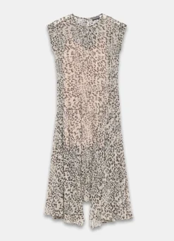 Online Leopard Print Cap Sleeve Midi Dress Midi Dresses|Printed Dresses