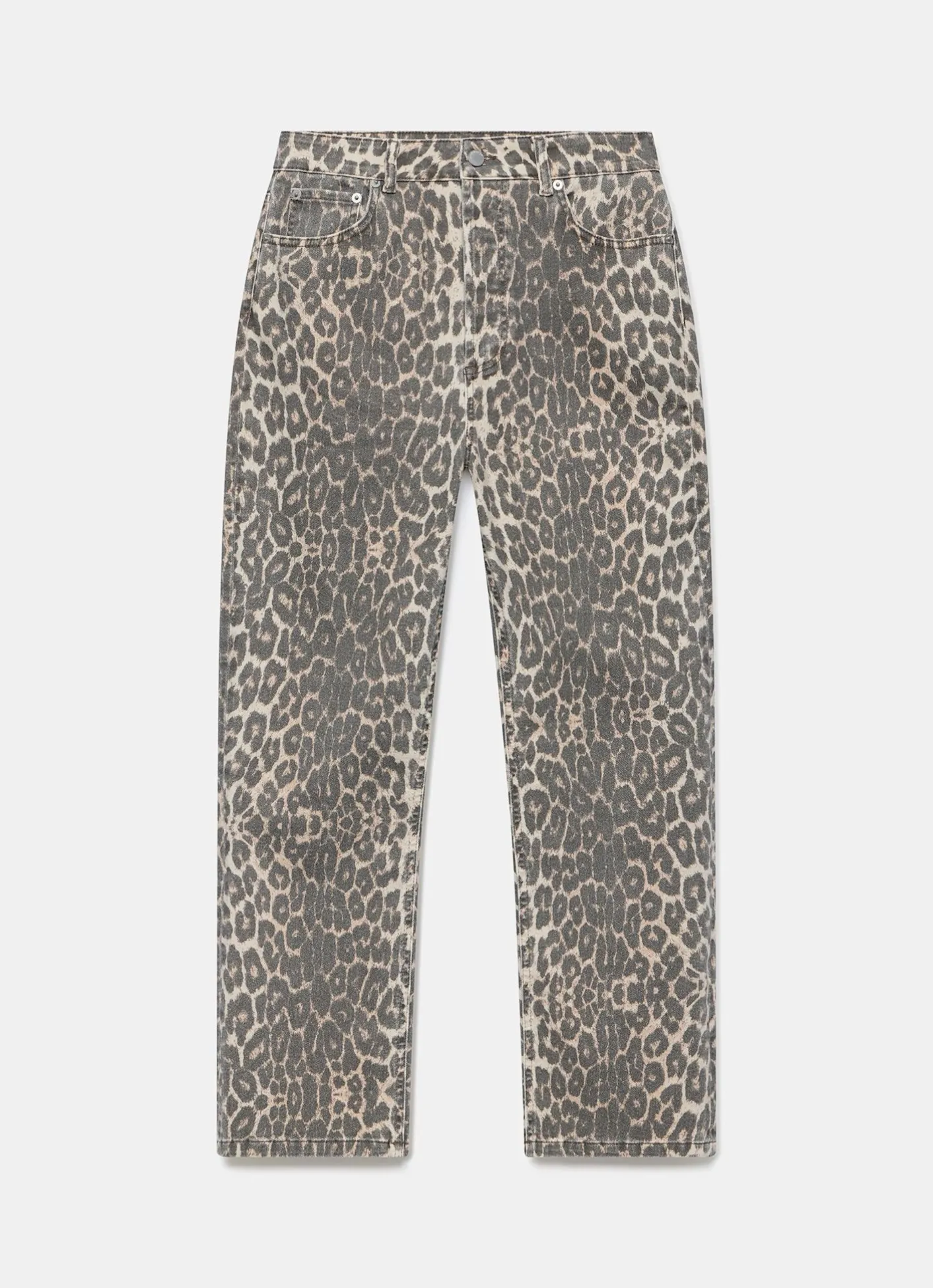 New Leopard Print Slim Jeans Jeans|Straight Jeans
