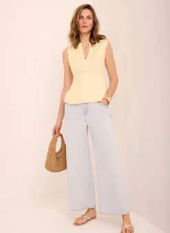 New Light Indigo Ankle Wide Jeans Jeans|Wide Leg Jeans