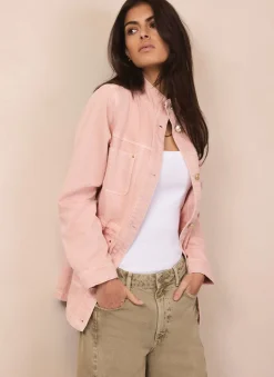 Outlet Cotton Utility Shacket Jackets