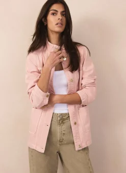Outlet Cotton Utility Shacket Jackets