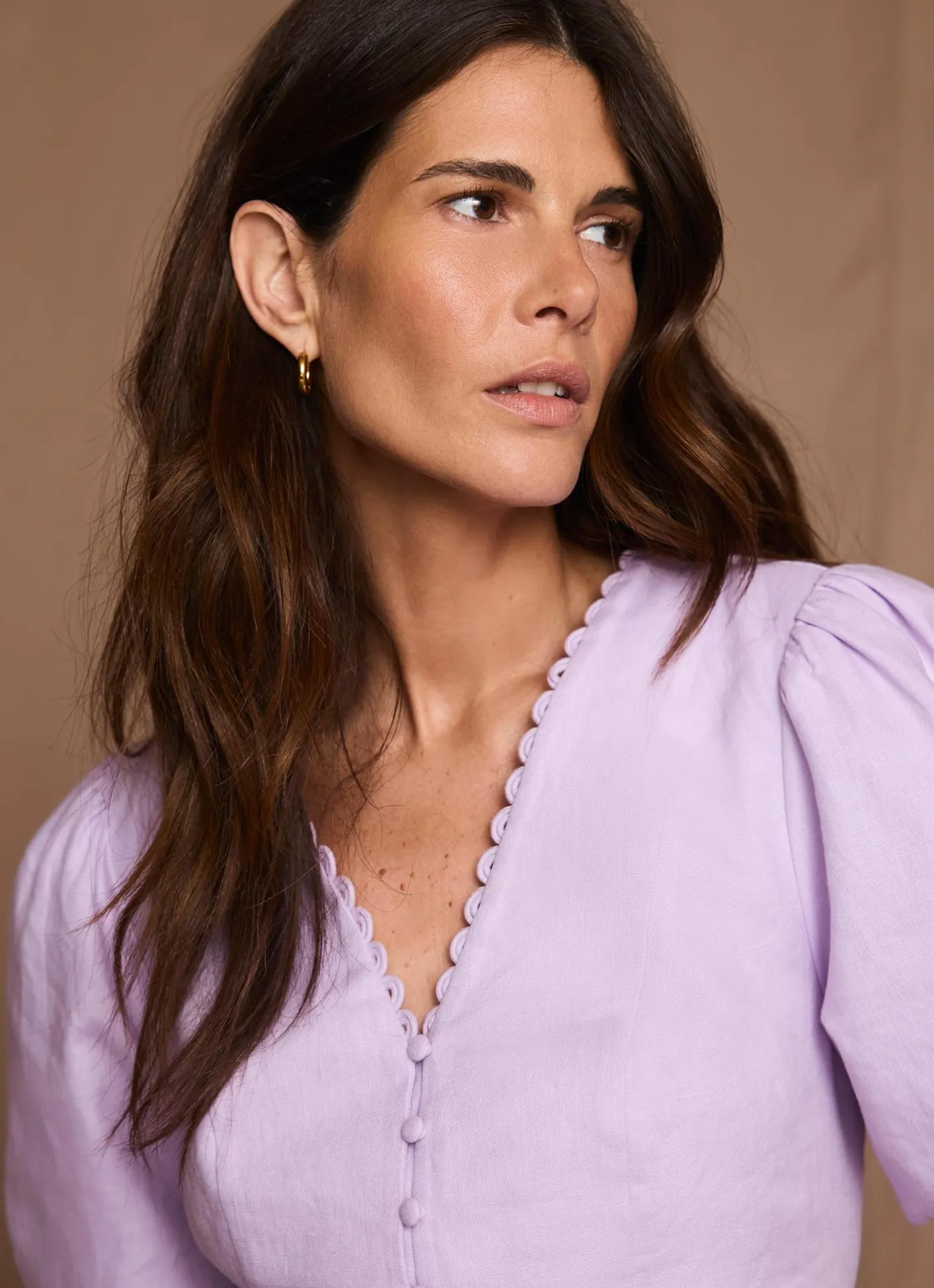 Online Linen Puff Sleeve Top All Tops|Tops