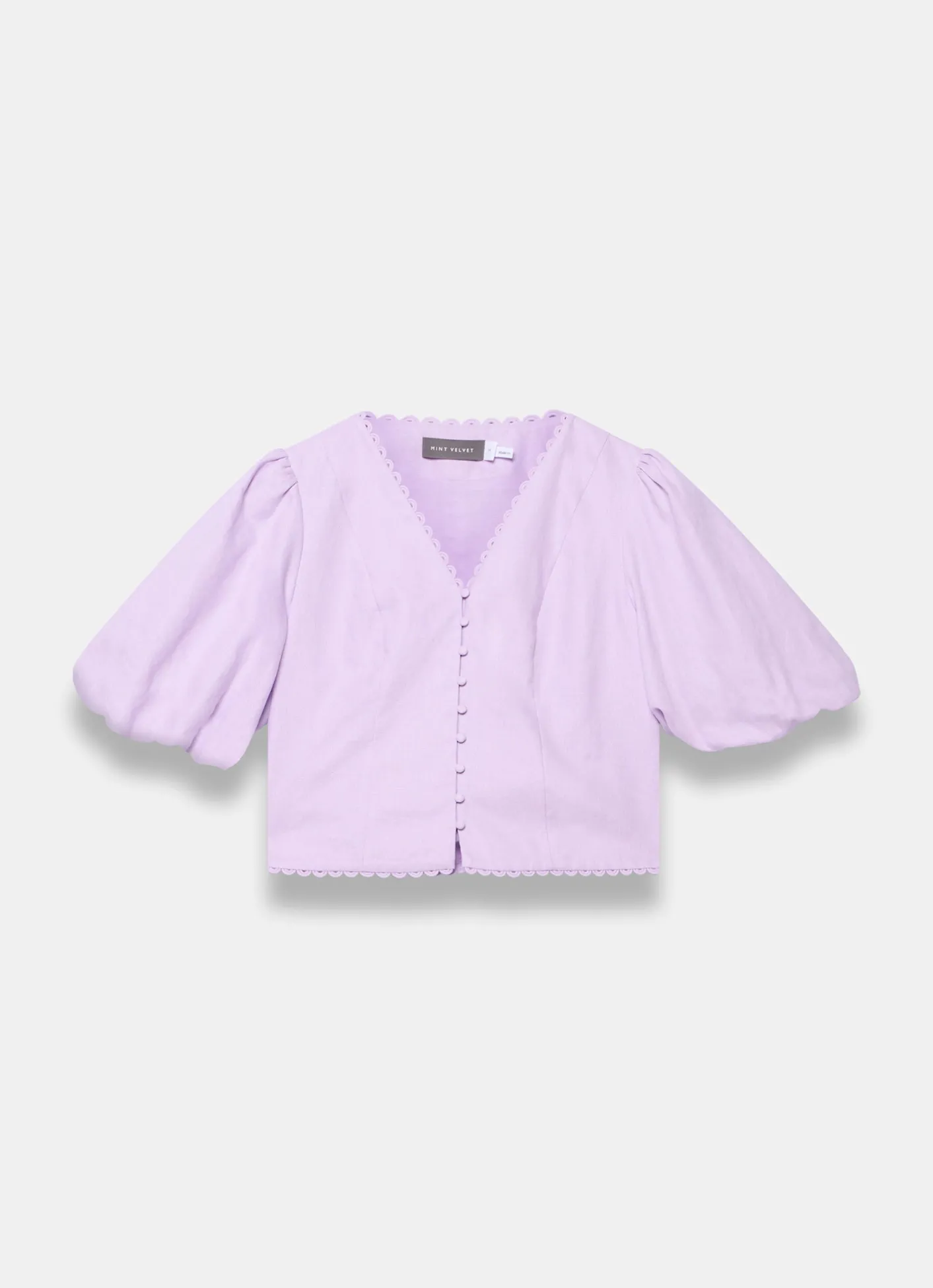 Online Linen Puff Sleeve Top All Tops|Tops
