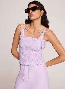 Discount Linen Shirred Top All Tops|Tops