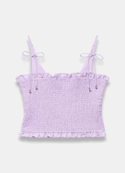 Discount Linen Shirred Top All Tops|Tops