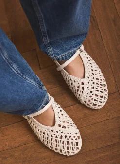 New Lily Woven Ballet Flat Pumps Flat Shoes