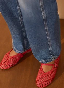 Lily Woven Ballet Flat Pumps Flat Shoes