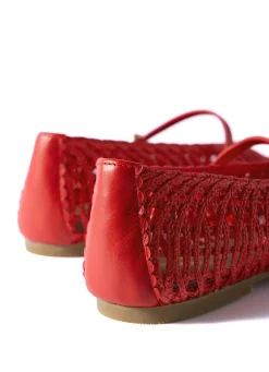 Lily Woven Ballet Flat Pumps Flat Shoes