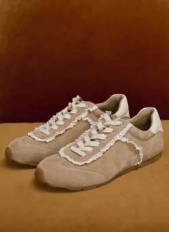 New Lina Suede Lace Detail Trainers Sneakers