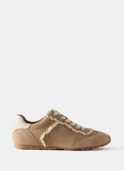 New Lina Suede Lace Detail Trainers Sneakers
