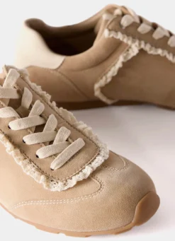 New Lina Suede Lace Detail Trainers Sneakers