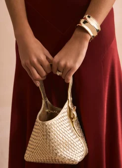 New Lola Leather Woven Bucket Bag Mv Limited|Bags