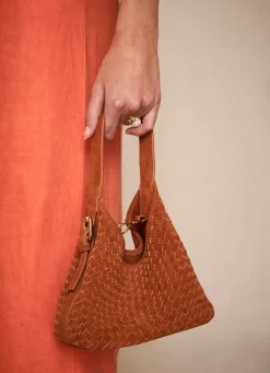 Lola Suede Woven Bucket Bag Bags