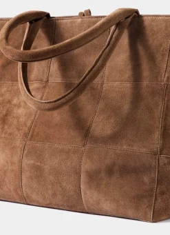 Discount Mia Suede Woven Tote Bag Bags