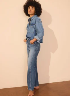 Clearance Mid Indigo Barrel Leg Jeans Jeans|Barrel & Balloon Jeans