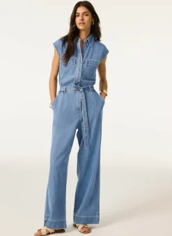 Online Mid Indigo Denim Jumpsuit Jumpsuits