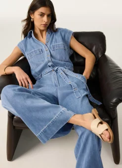 Online Mid Indigo Denim Jumpsuit Jumpsuits