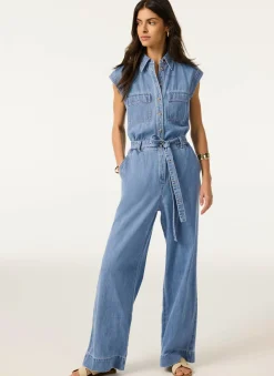 Online Mid Indigo Denim Jumpsuit Jumpsuits