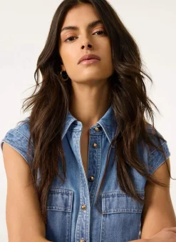 Online Mid Indigo Denim Jumpsuit Jumpsuits