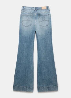 Online Mid Indigo 70s Flared Jeans Jeans|Flared Jeans