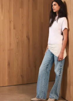 Sale Mid Indigo Workable Wide Jeans Jeans|Wide Leg Jeans