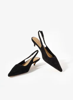 Mila Suede Slingback Kitten Heels Heels|Heels