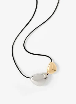 Sale Mixed Metal Rope Pendant Necklace Jewellery|Jewelry