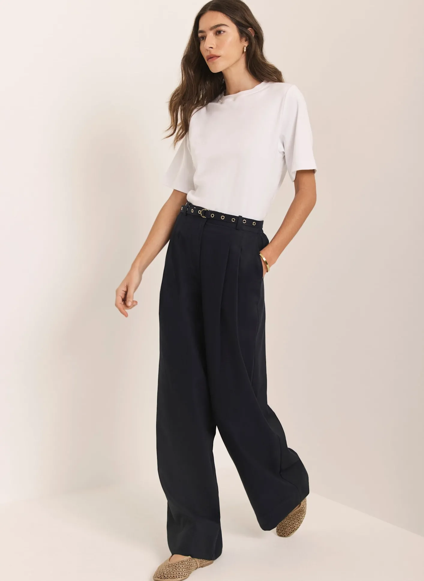 Belt Wide Leg Trouser Wide Leg Trousers|Trousers
