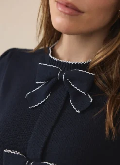 Clearance Bow Detail Knit Top Knitted Tops|Knitted Tops