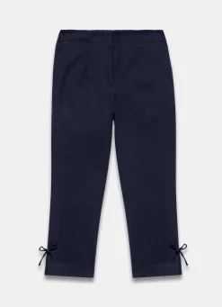 Cotton Blend Capri Trousers Trousers