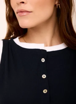 Cotton Blend Sleeveless Top All Tops|Tops