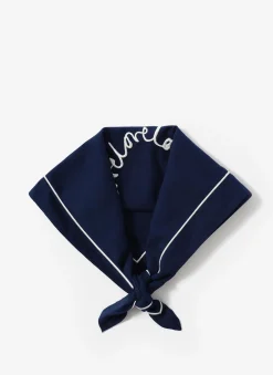 Cotton Heart Embroidered Square Scarf Scarves