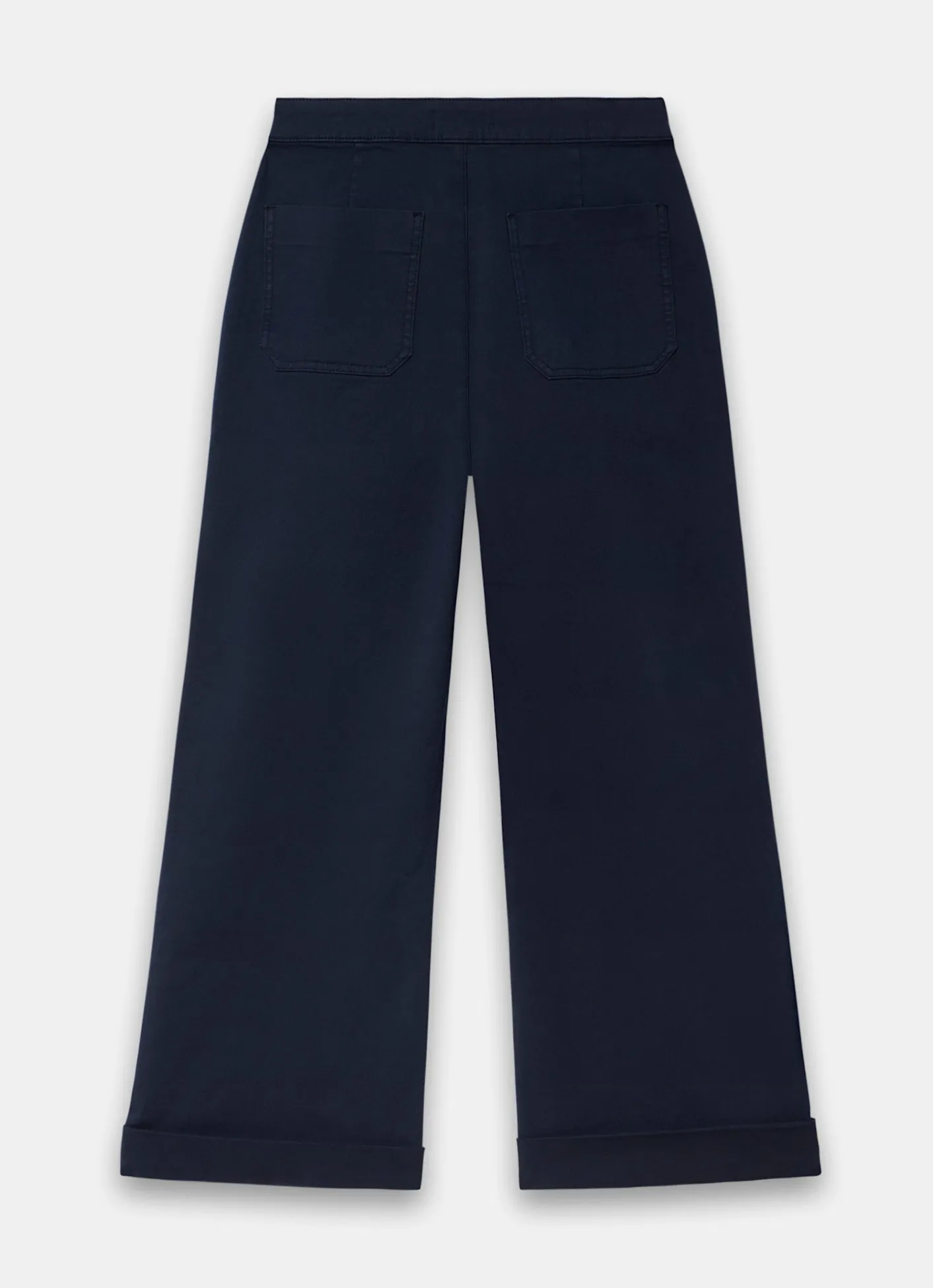 Clearance Cropped Wide Chino Trousers Wide Leg Trousers|Trousers