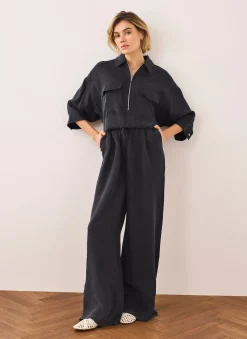 Clearance Drawstring Wide Leg Trousers Wide Leg Trousers|Trousers