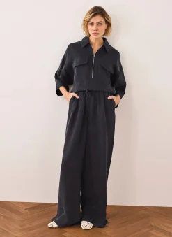 Clearance Drawstring Wide Leg Trousers Wide Leg Trousers|Trousers