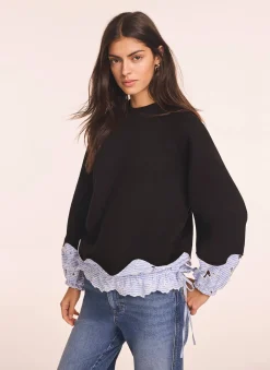 Outlet Embroidered Hem Sweatshirt Sweatshirts|Sweatshirts