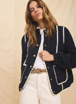 Best Floral Jacquard Quilted Jacket Jackets