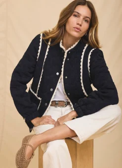 Best Floral Jacquard Quilted Jacket Jackets