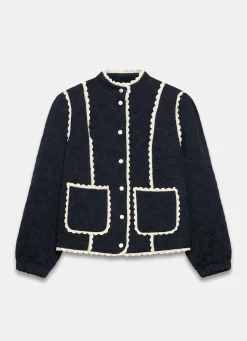 Best Floral Jacquard Quilted Jacket Jackets
